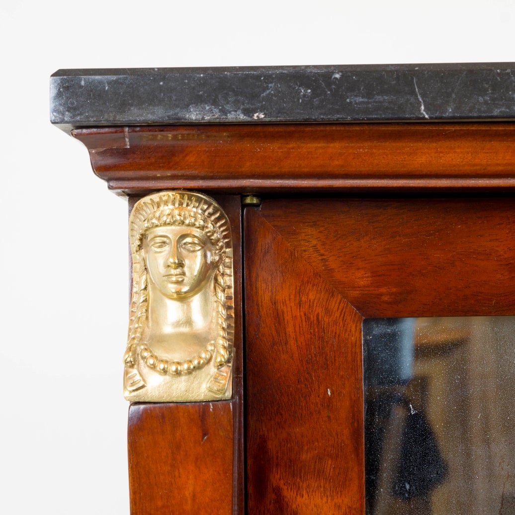 Mirror Early 19th Century Empire Greek Vanity or Ladies' Desk For Sale