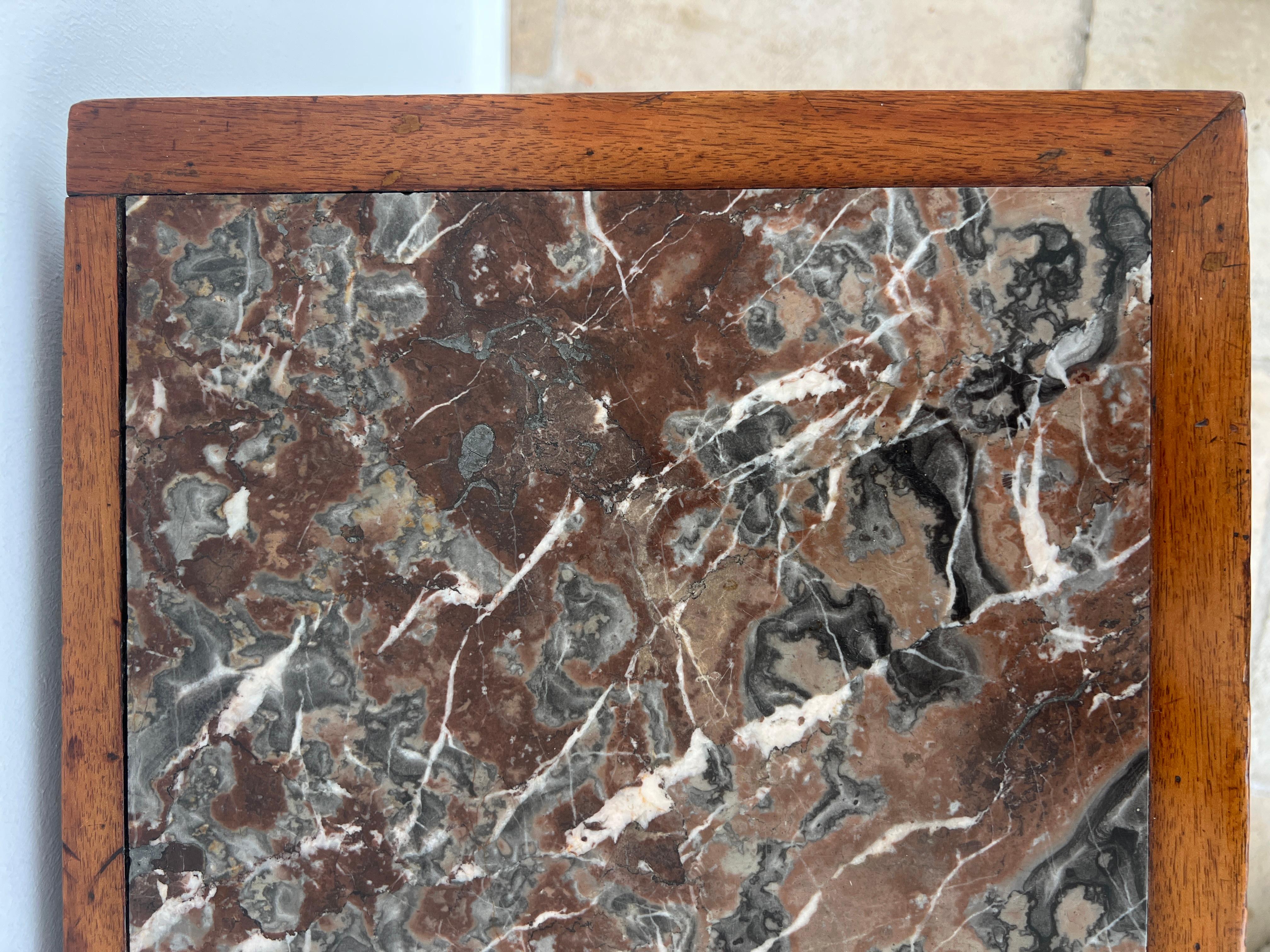 Early 19th Century Empire Mahogany Console Table with Marble Top For Sale 2