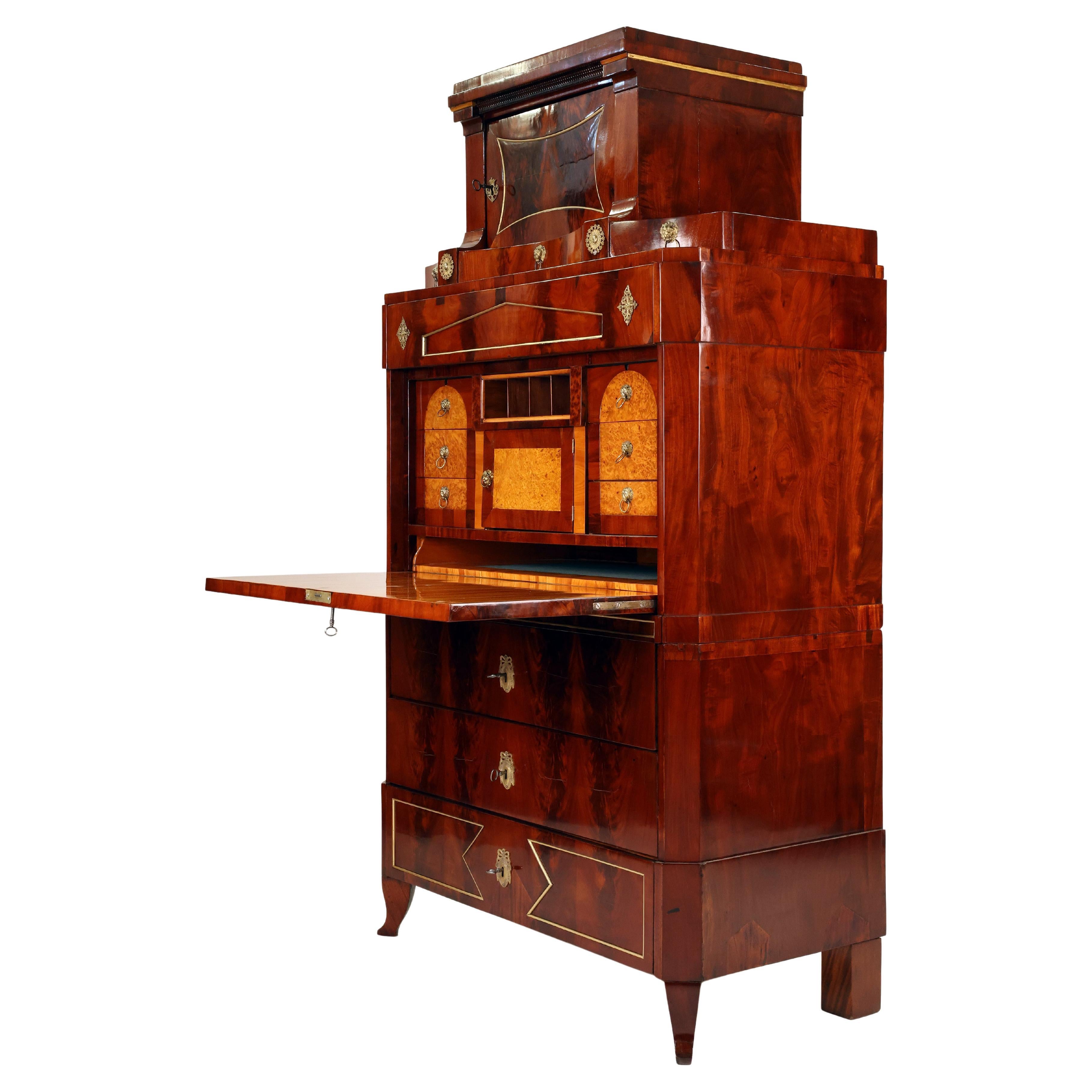 Early 19th Century Empire Mahogany Secretary Desk, circa 1810