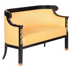 Early 19th Century Empire Pear-Wood Sofa, Restored, Made in Austria