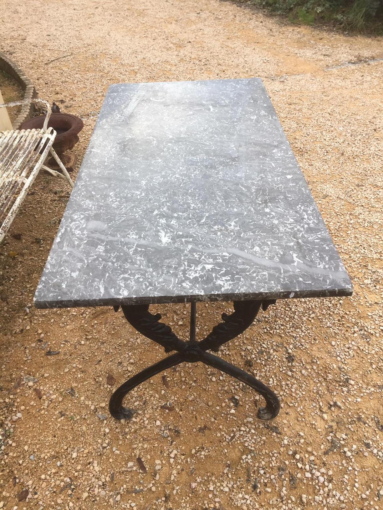 Early 19th Century, Empire Period Gooseneck Base Marble Table 2