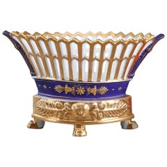 Panier en porcelaine de Paris du début du XIXe siècle:: période Empire