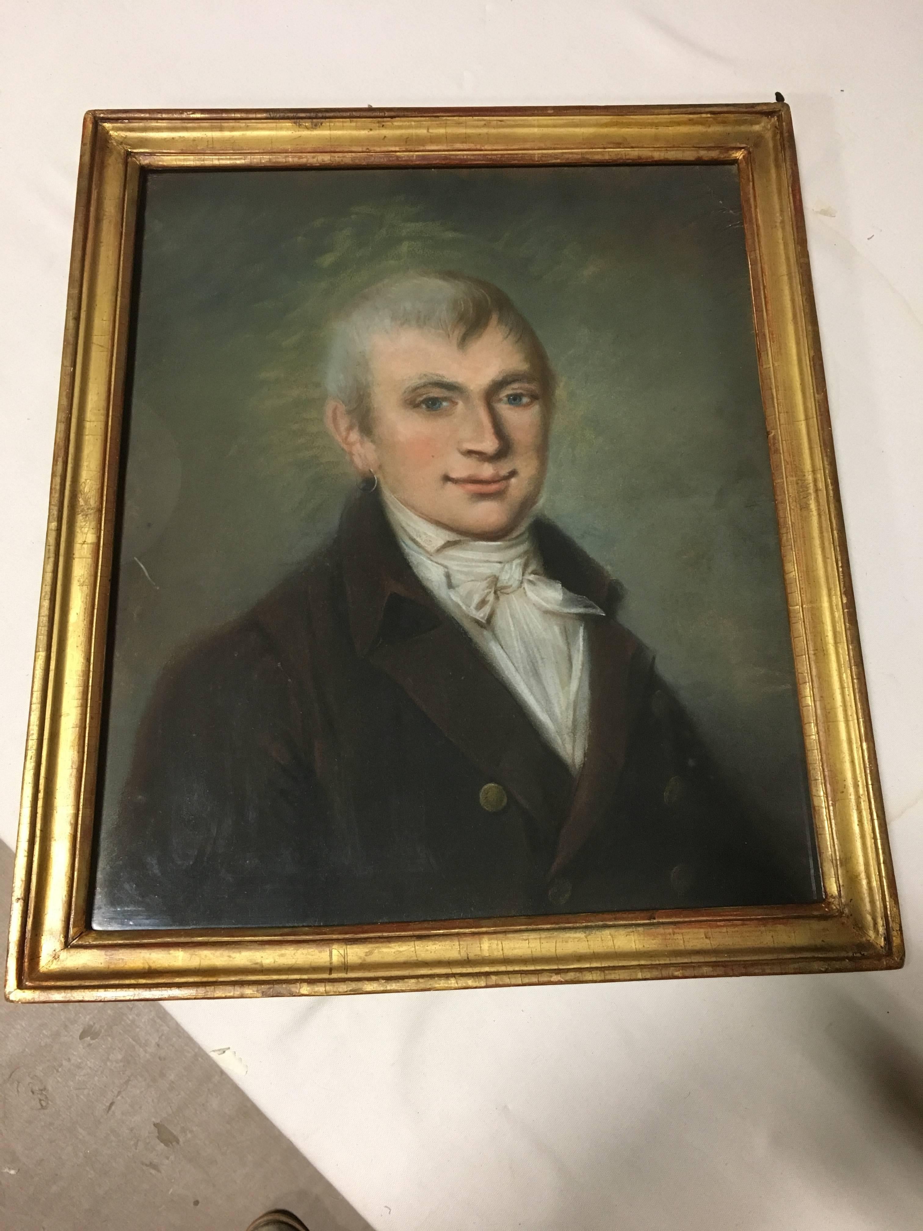 French Early 19th Century Empire Period Portrait of a Gentleman For Sale