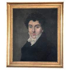 Early 19th Century Empire Portrait Painting of a Gentleman