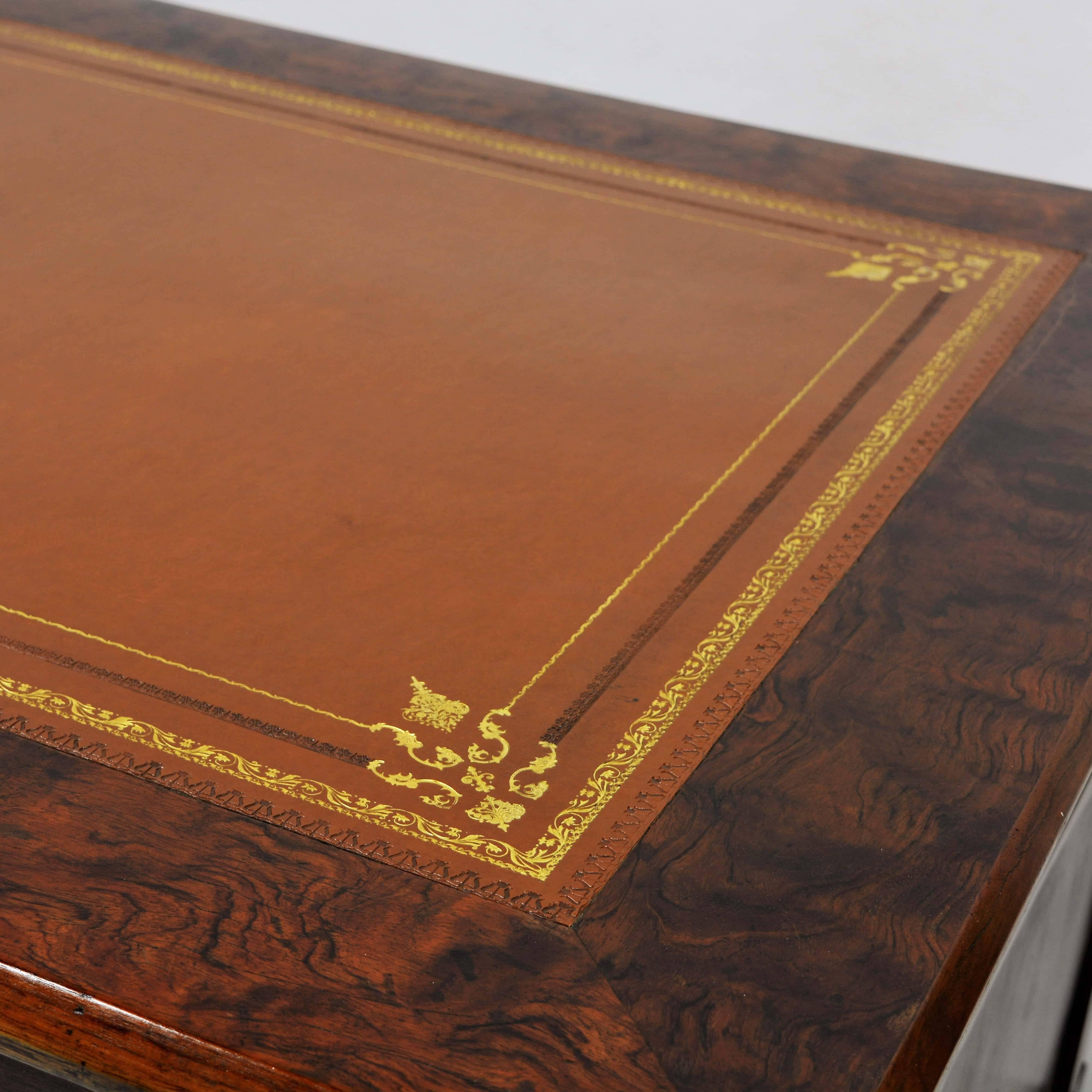 French Early 19th Century Empire Style Leather Top Desk