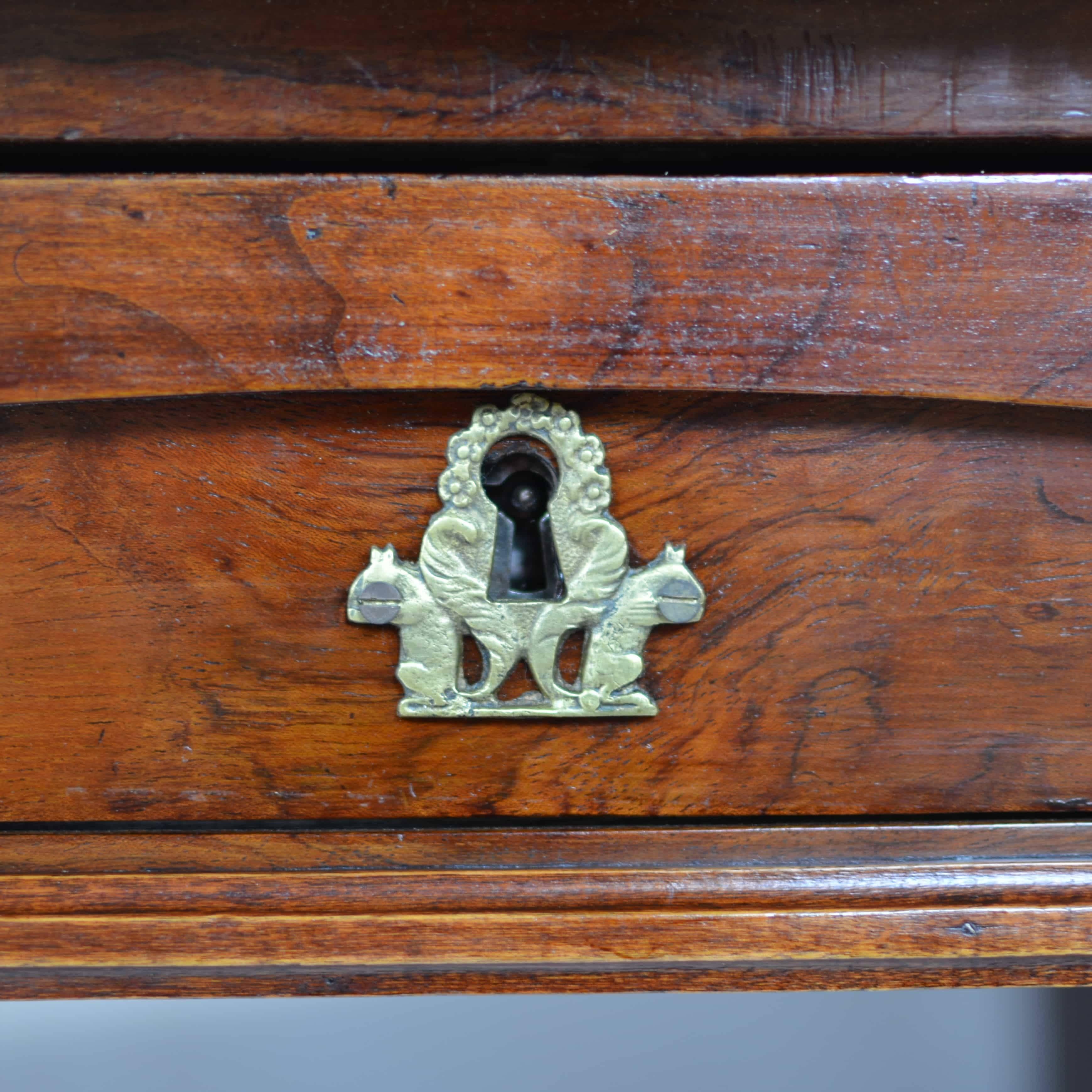 Early 19th Century Empire Style Leather Top Desk In Good Condition In Pataskala, OH