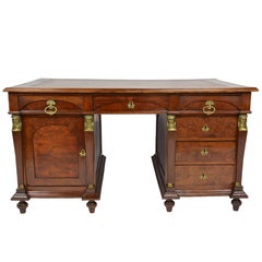 Early 19th Century Empire Style Leather Top Desk