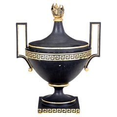 Antique Early 19th Century empire toleware decorative urn