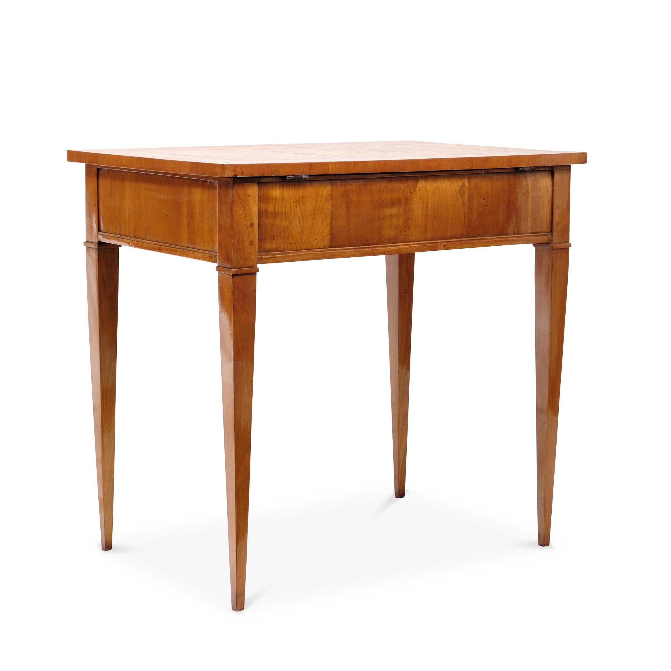 early 19th Century Empire Vanity Side Table Cherrywood For Sale 3