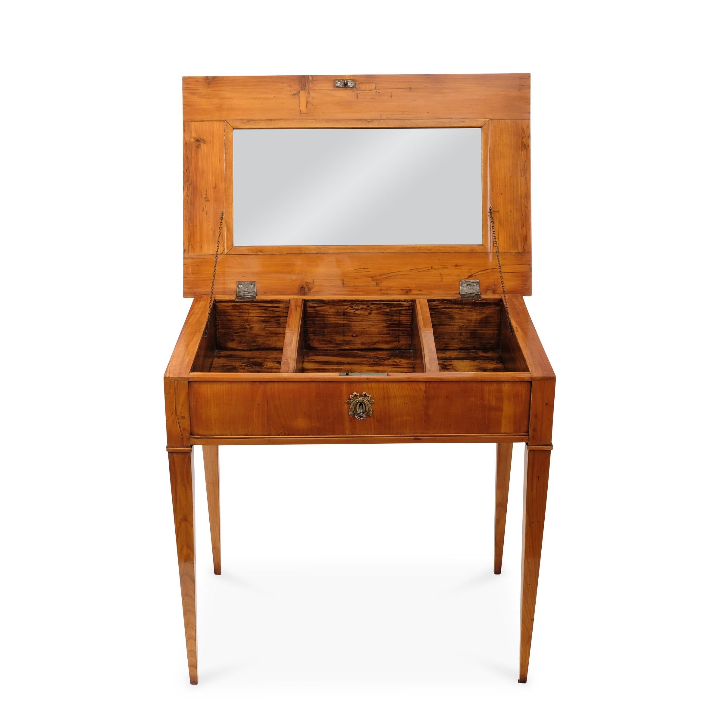 Début 19ème siècle Empire Vanity Side Table Cherrywood en vente 1