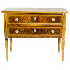 Early 19th Century Empire Walnut Chest of Two-Drawer / Commode