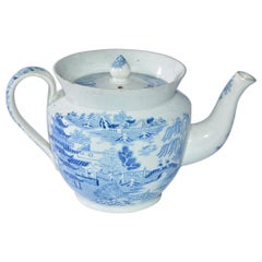 Early 19th Century English Blue Willow Child's Teapot