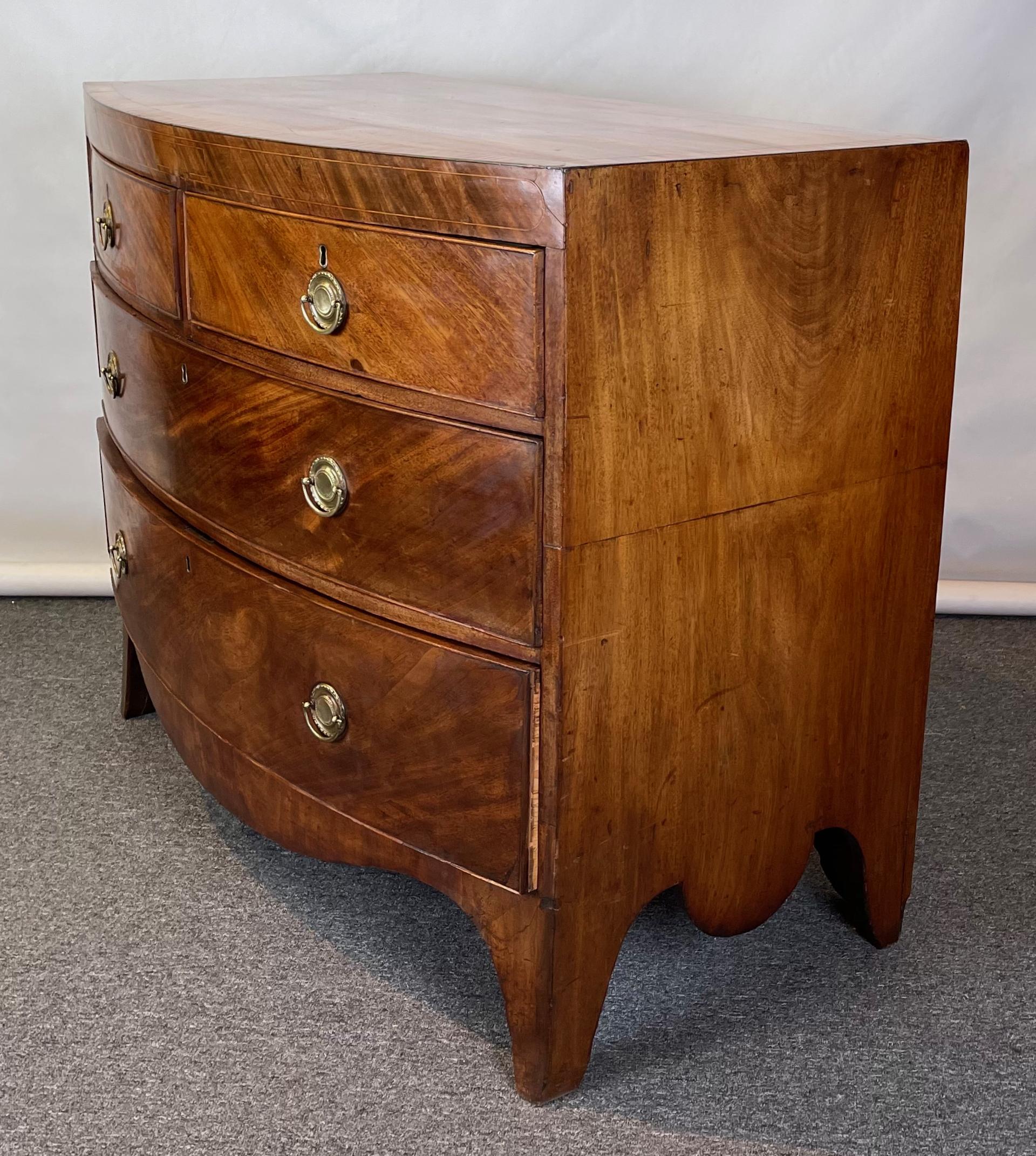 Early 19th Century English Bowfront Chest 4