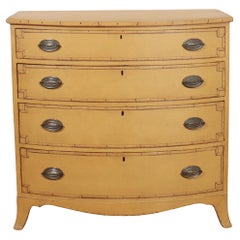 Early 19th Century English Bowfront Chest of Drawers, Faux Bamboo
