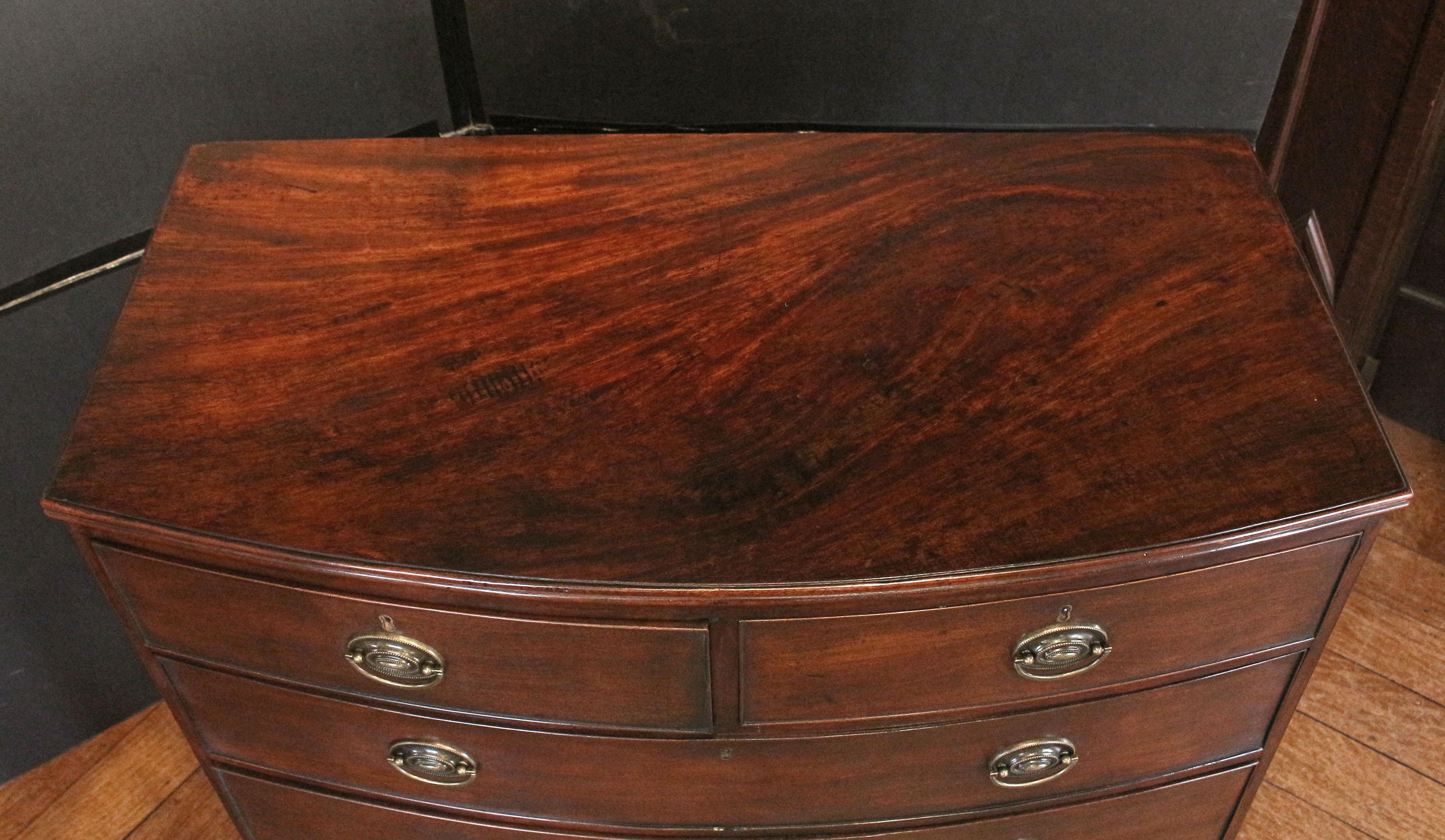 Early 19th Century English Bowfront Chest of Drawers 2
