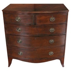 Antique Early 19th Century English Bowfront Chest of Drawers