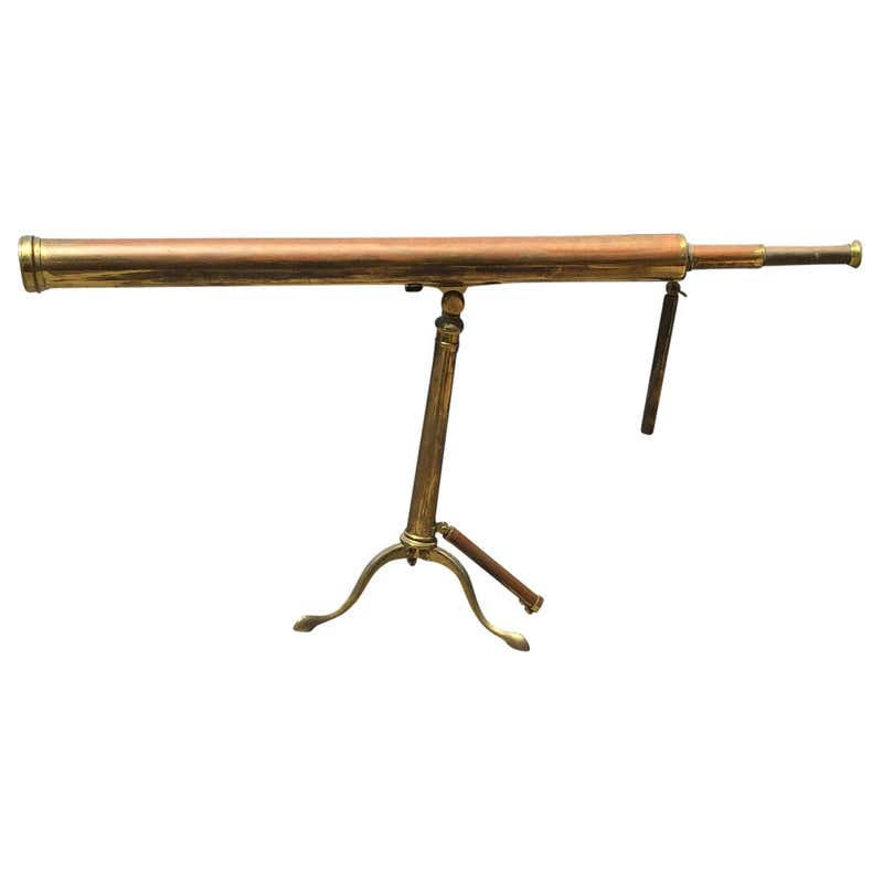 Télescope en laiton vintage style antique élégant avec support de Télescope en laiton vintage style antique élégant avec support de