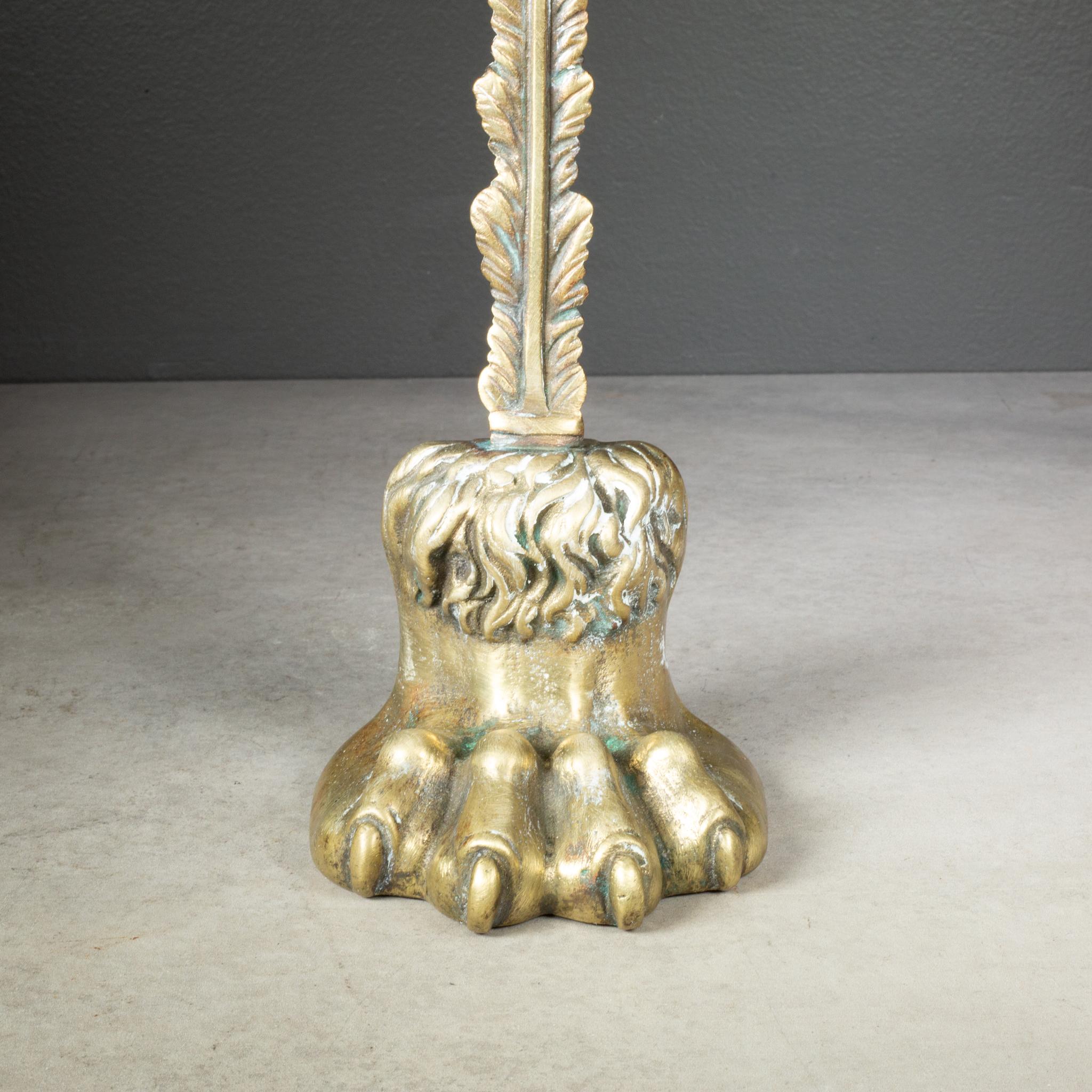 Tope de puerta de pata de león de bronce inglés de principios del siglo XIX c.1800-1850 en venta 1