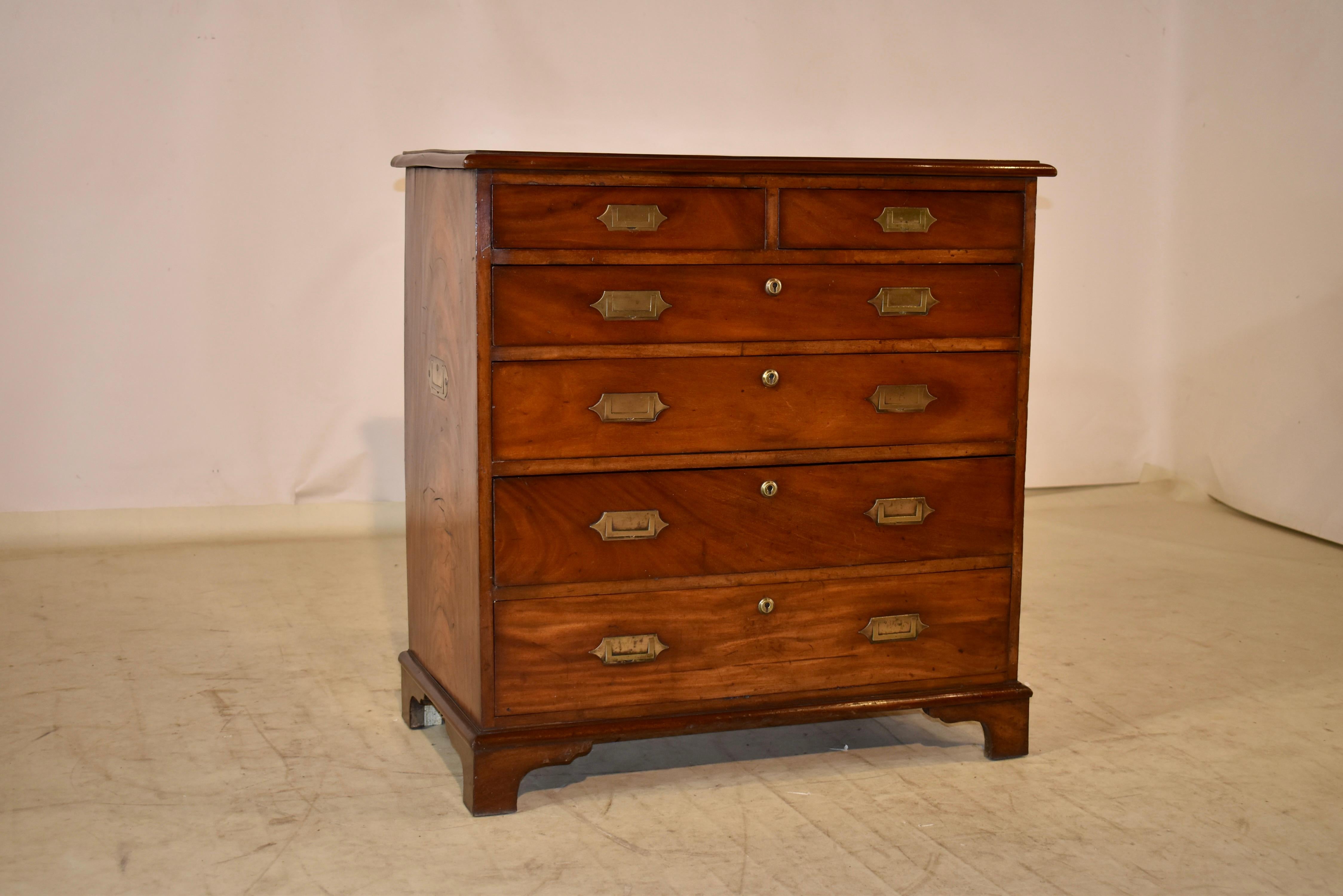 Early 19th Century English Campaign Chest In Good Condition In High Point, NC
