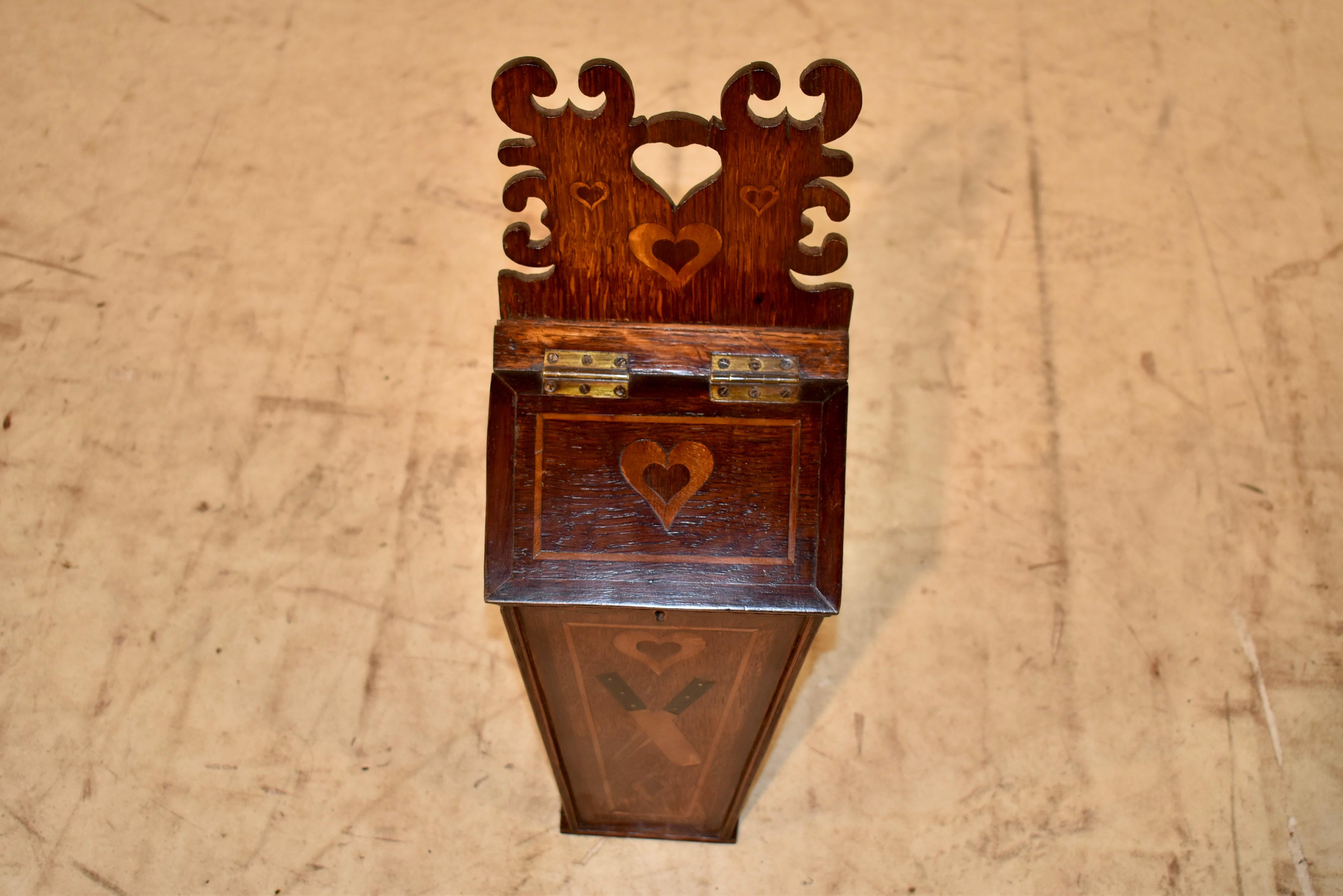 Boxwood Early 19th Century English Candle Box For Sale