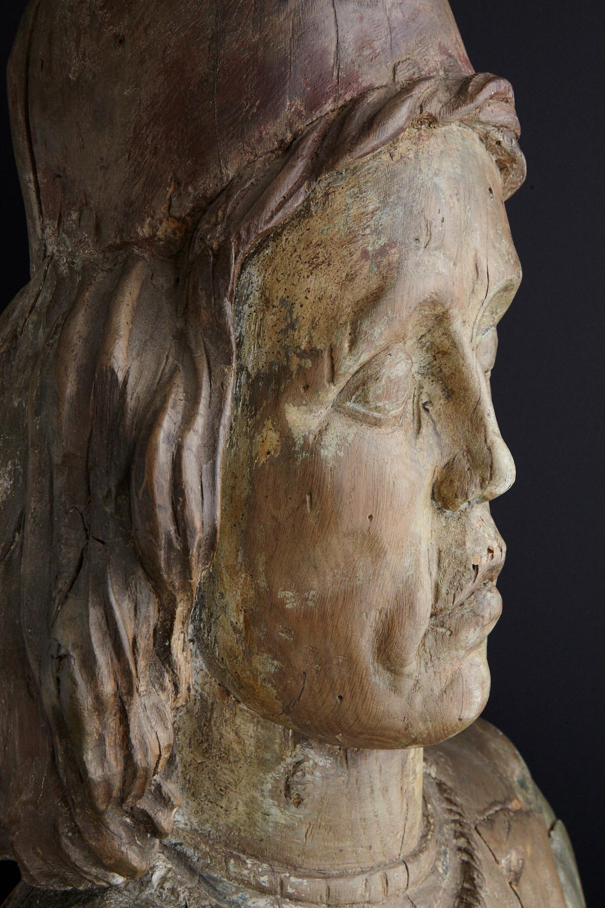 Early 19th Century English Carved Figurehead Depicting the Head of a Merchant 6