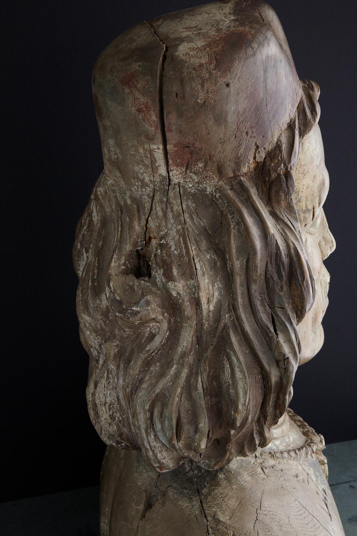 Early 19th Century English Carved Figurehead Depicting the Head of a Merchant 8