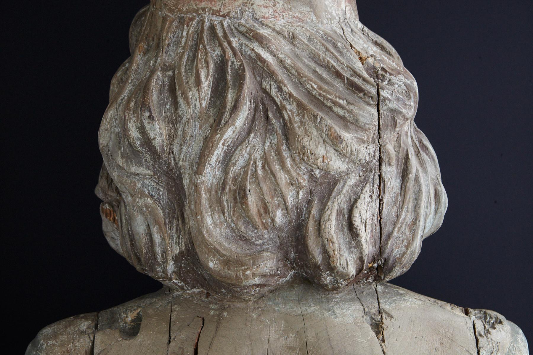 Early 19th Century English Carved Figurehead Depicting the Head of a Merchant 10