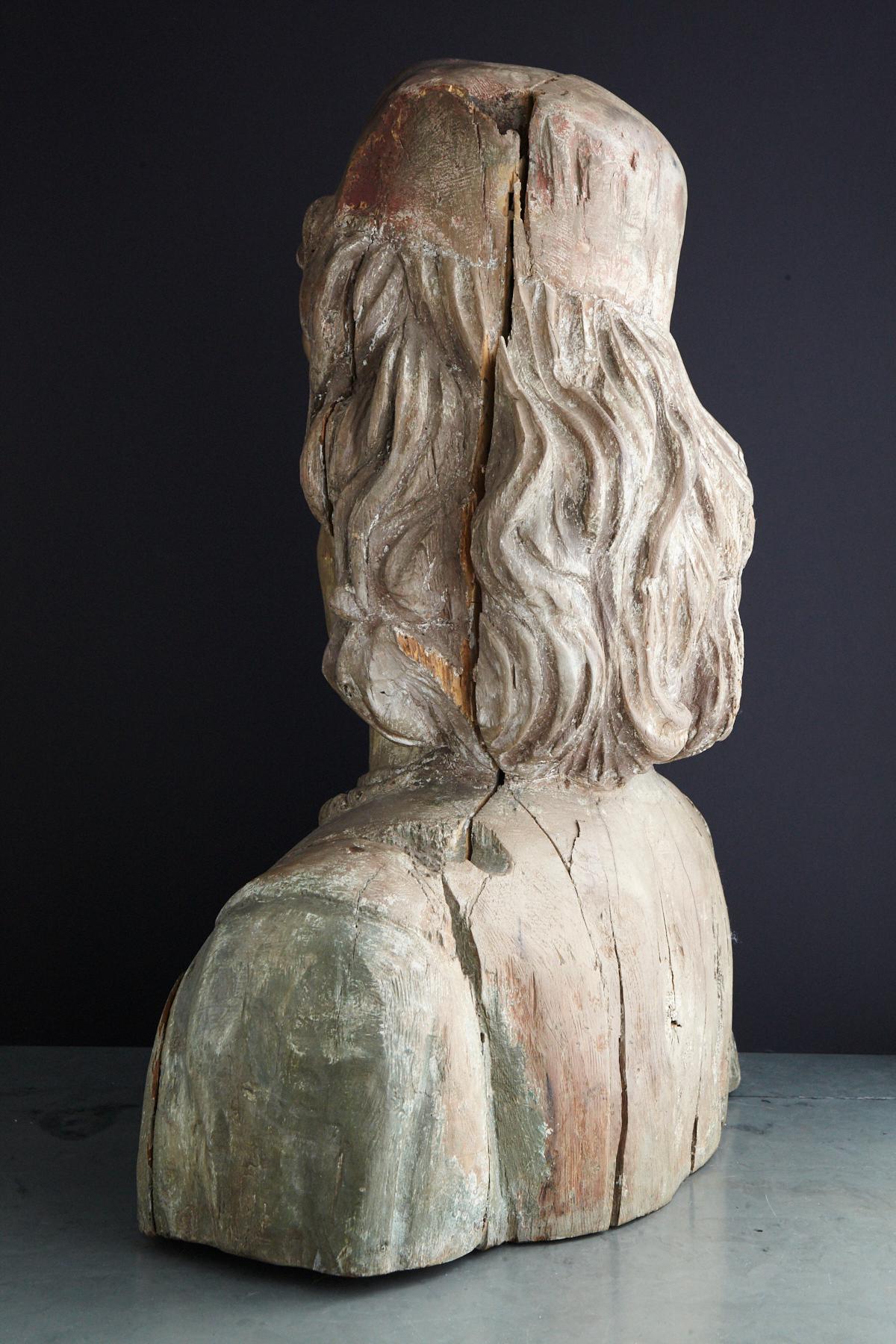 Early 19th Century English Carved Figurehead Depicting the Head of a Merchant 13