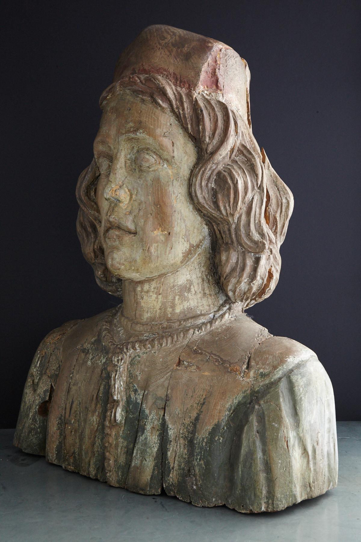 Early 19th Century English Carved Figurehead Depicting the Head of a Merchant 14
