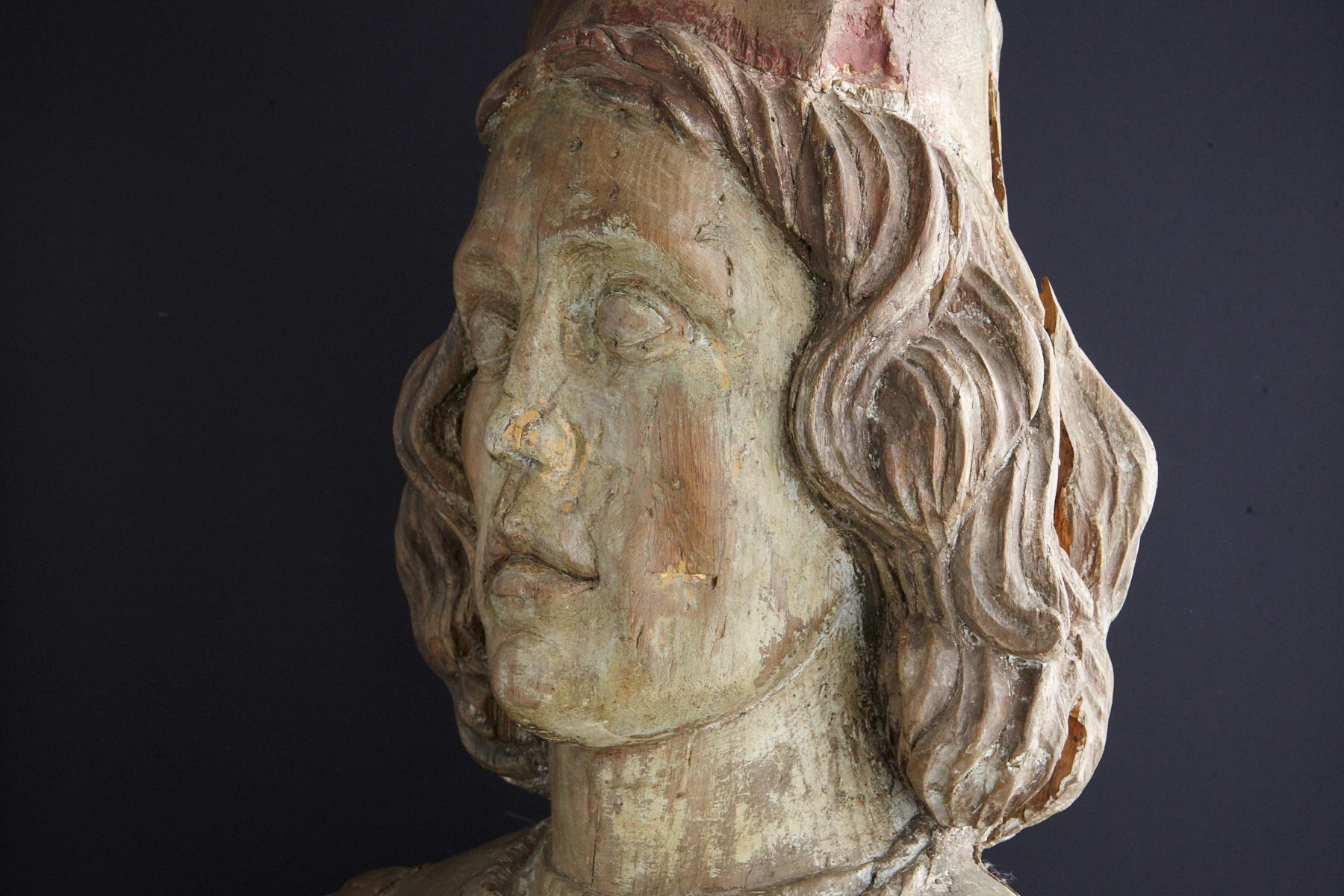 Early 19th Century English Carved Figurehead Depicting the Head of a Merchant 15