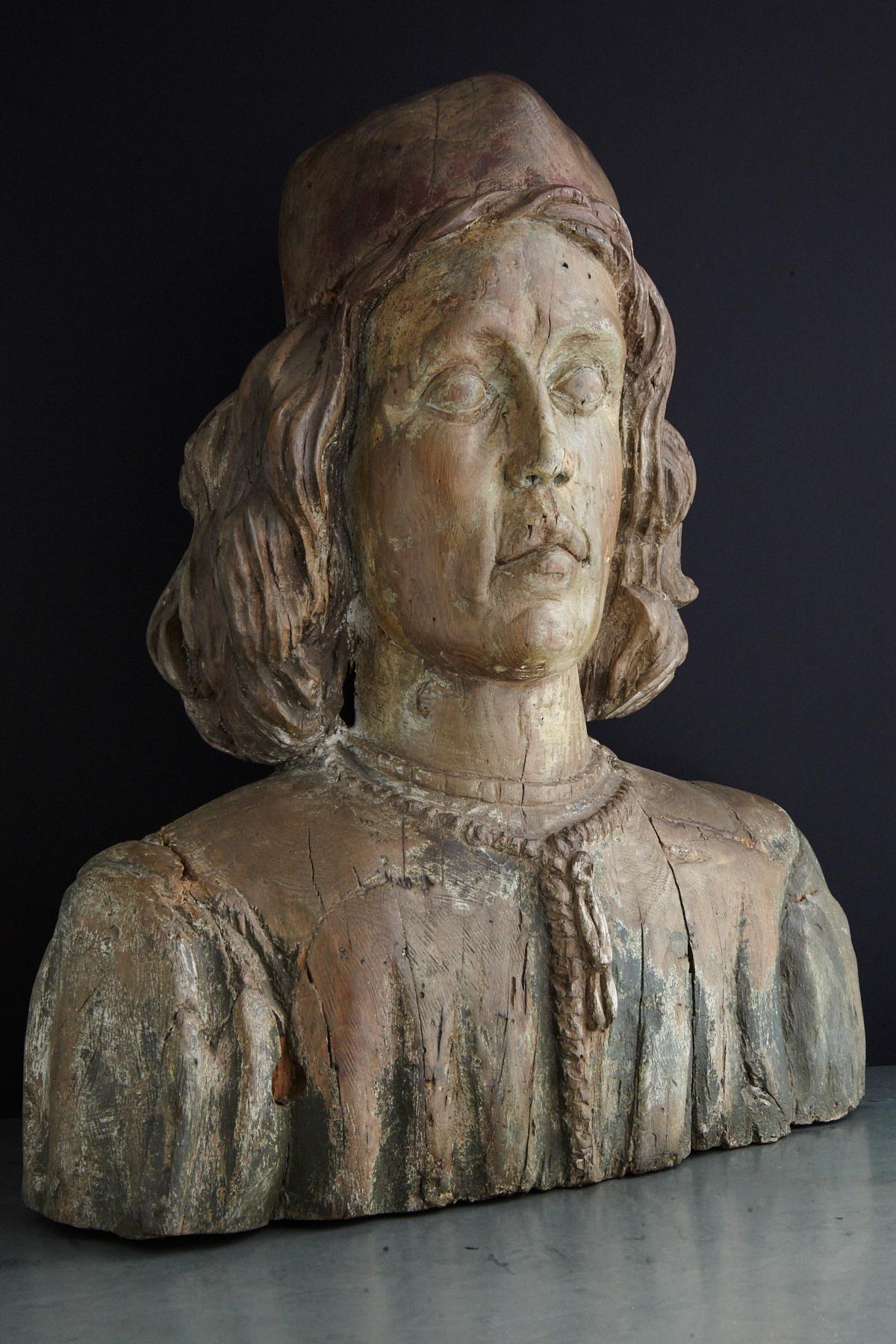 Early 19th Century English Carved Figurehead Depicting the Head of a Merchant 4