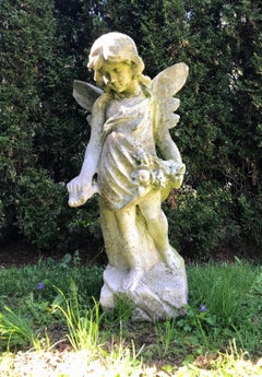 Early 19th Century English Carved Marble Angel Statue