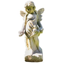 Early 19th Century English Carved Marble Angel Statue