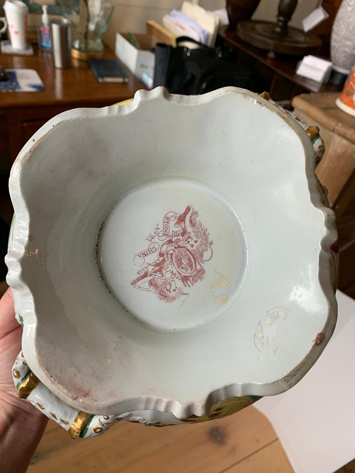 Early 19th Century Compote by Hicks and Meigh with Royal Coat of Arms Mark In Good Condition For Sale In Atlanta, GA