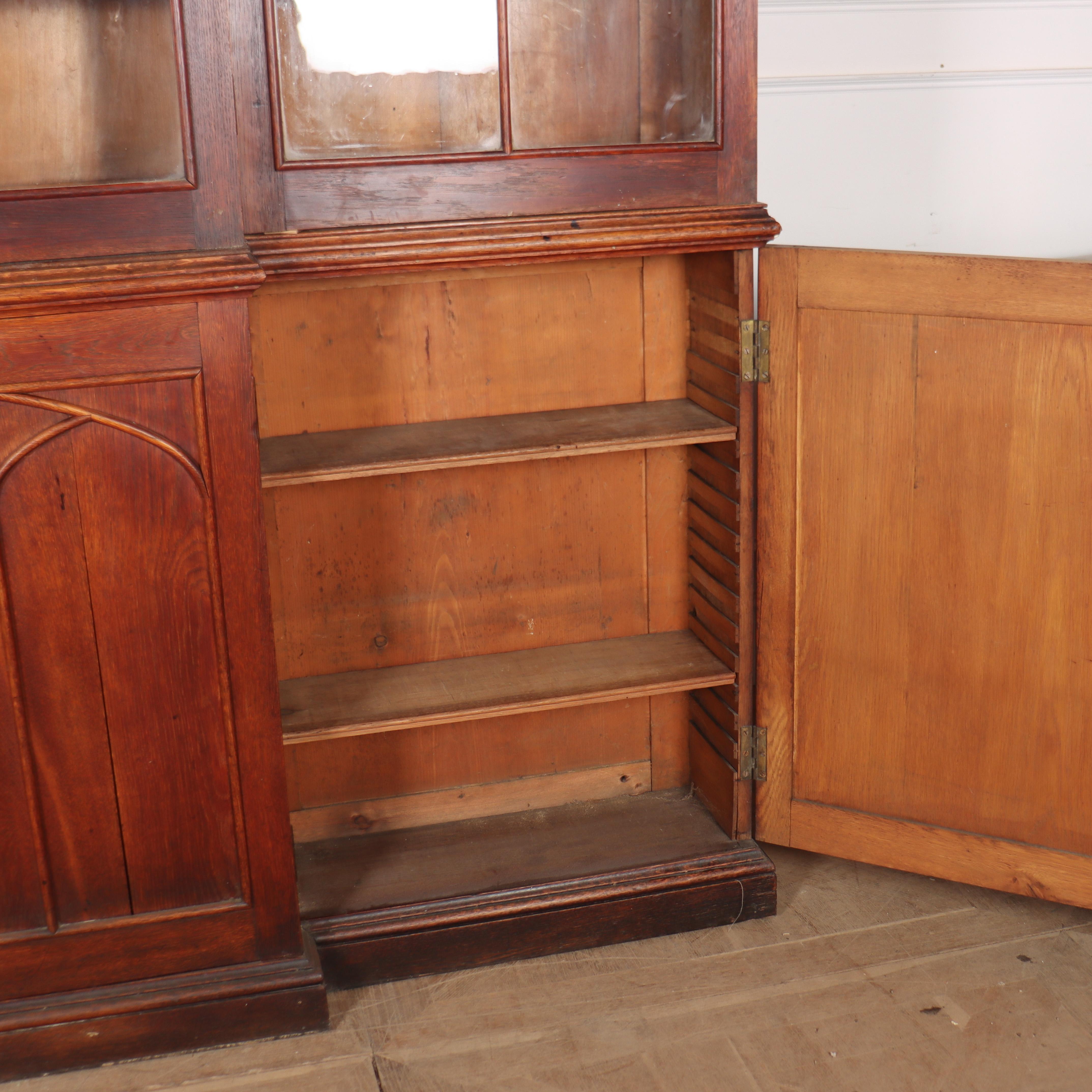 Early 19th Century English Country House Gothic Bookcase For Sale 5