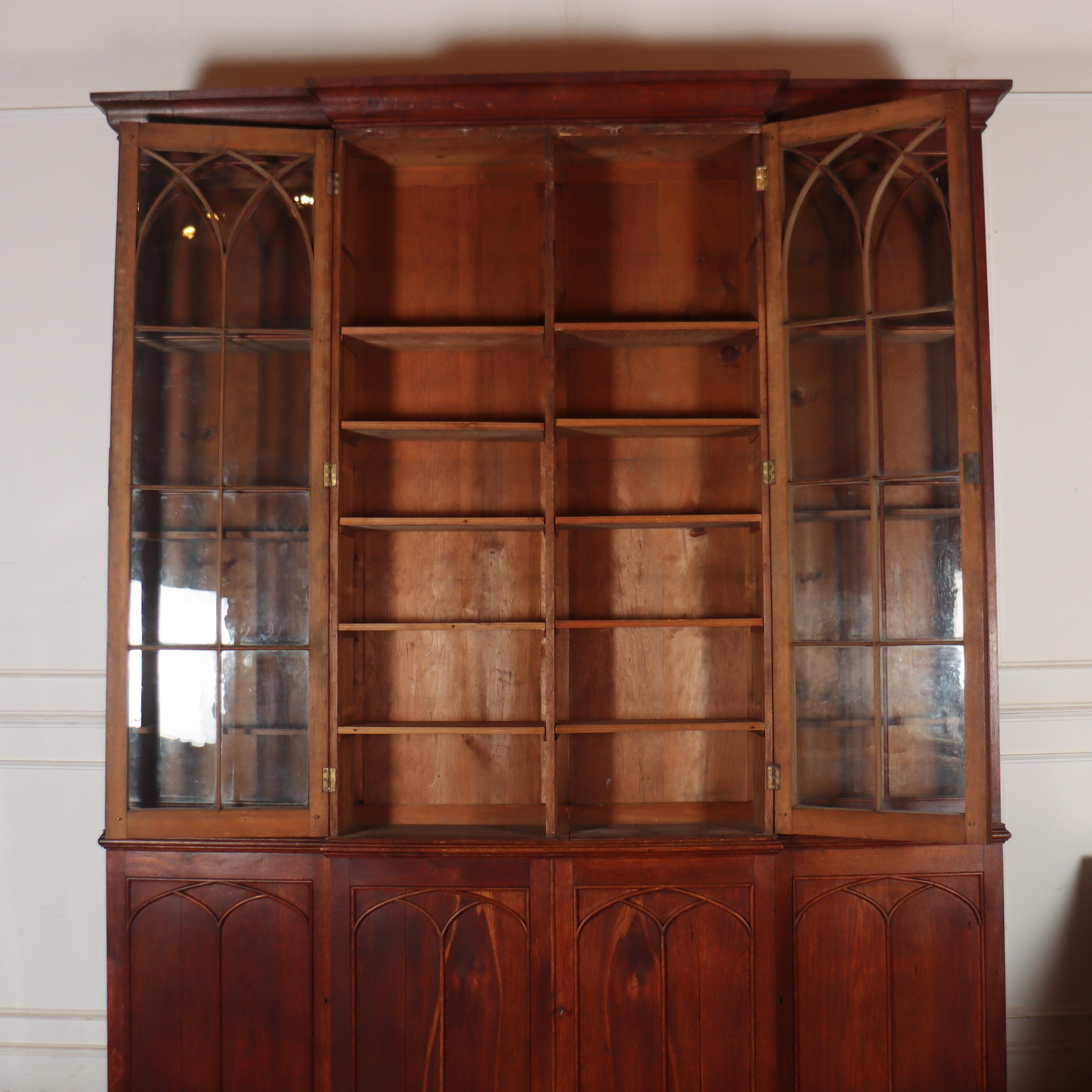 Early 19th Century English Country House Gothic Bookcase For Sale 6