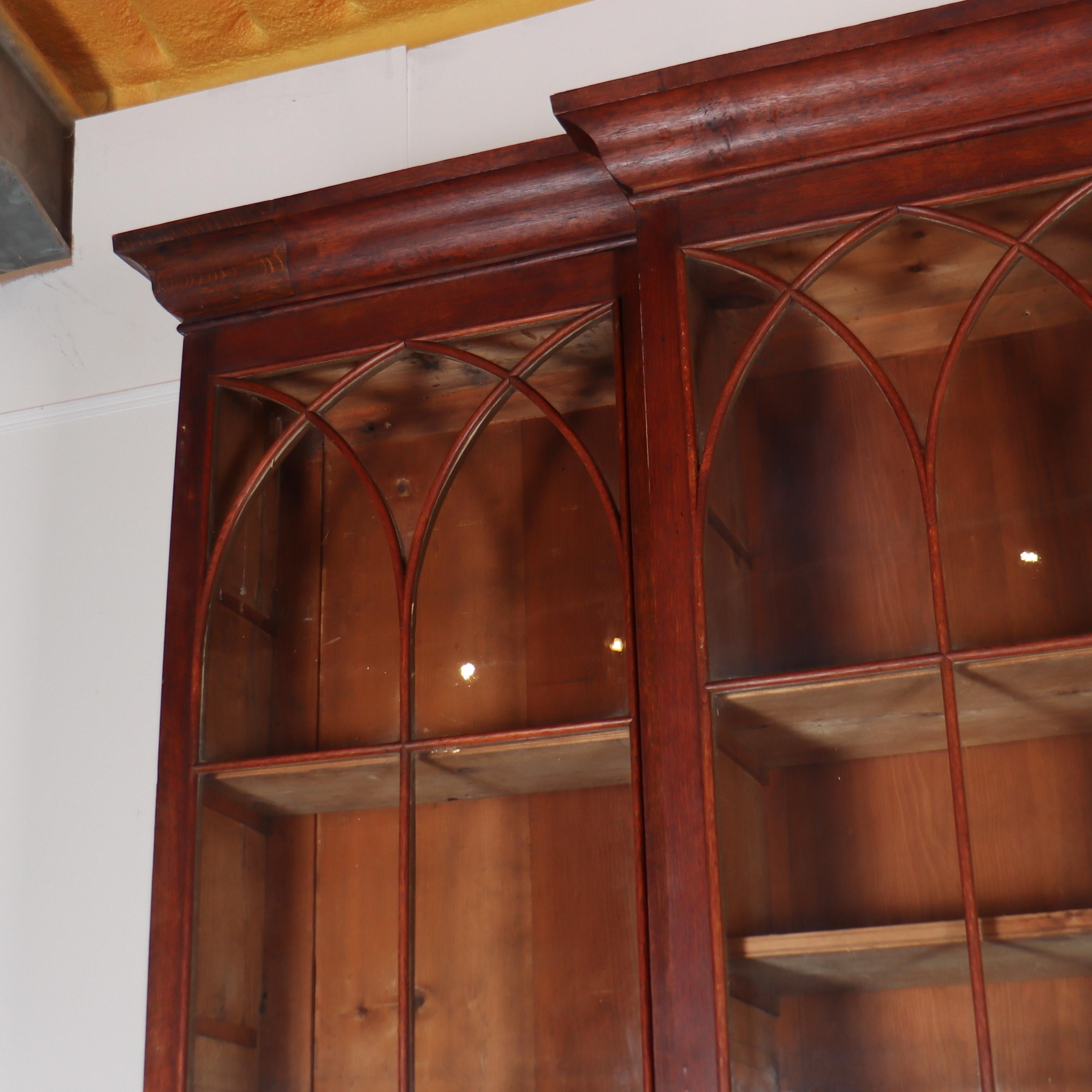 Early 19th Century English Country House Gothic Bookcase For Sale 1