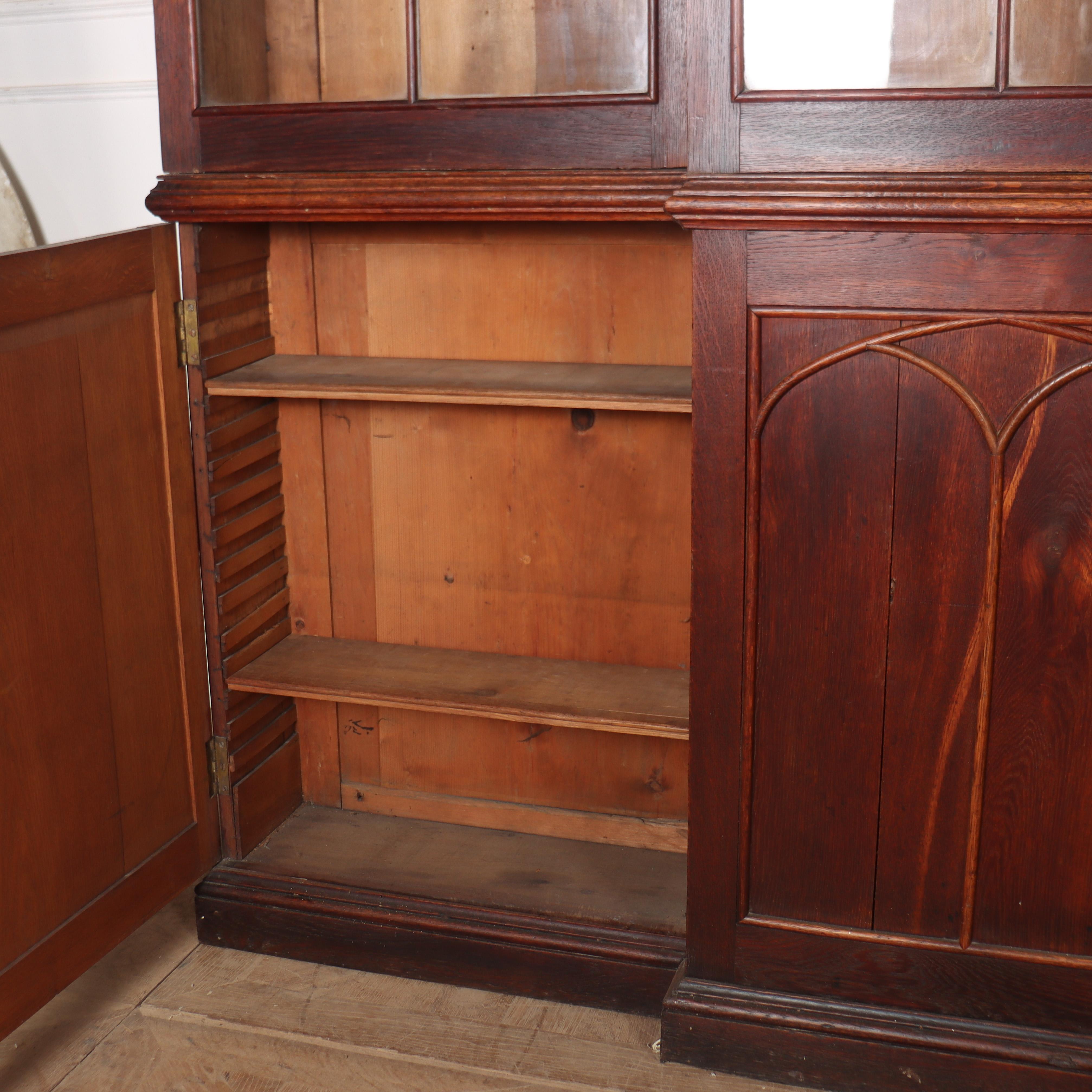 Early 19th Century English Country House Gothic Bookcase For Sale 3
