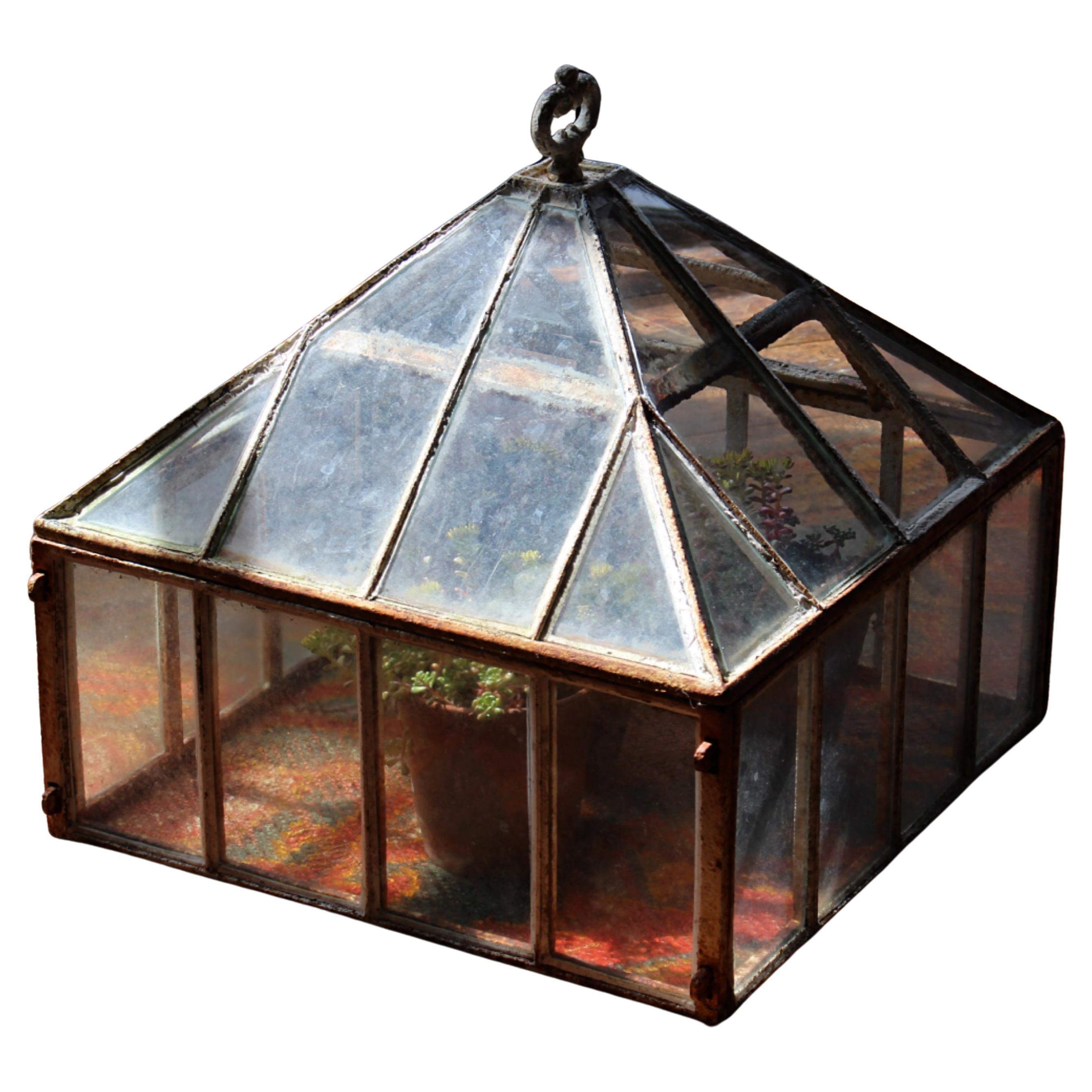 Early 19th Century English Country House Iron & Glass Garden Cloche