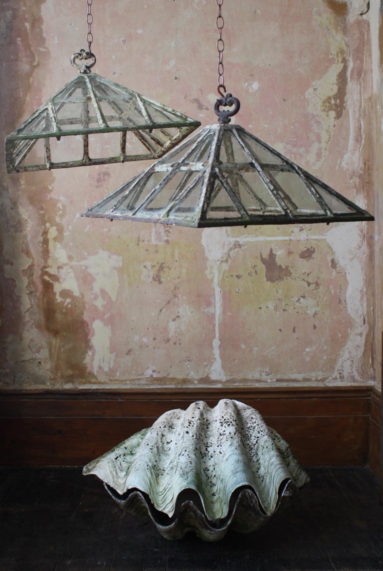 Early 19th Century English Country House Pair of Iron and Glass Garden