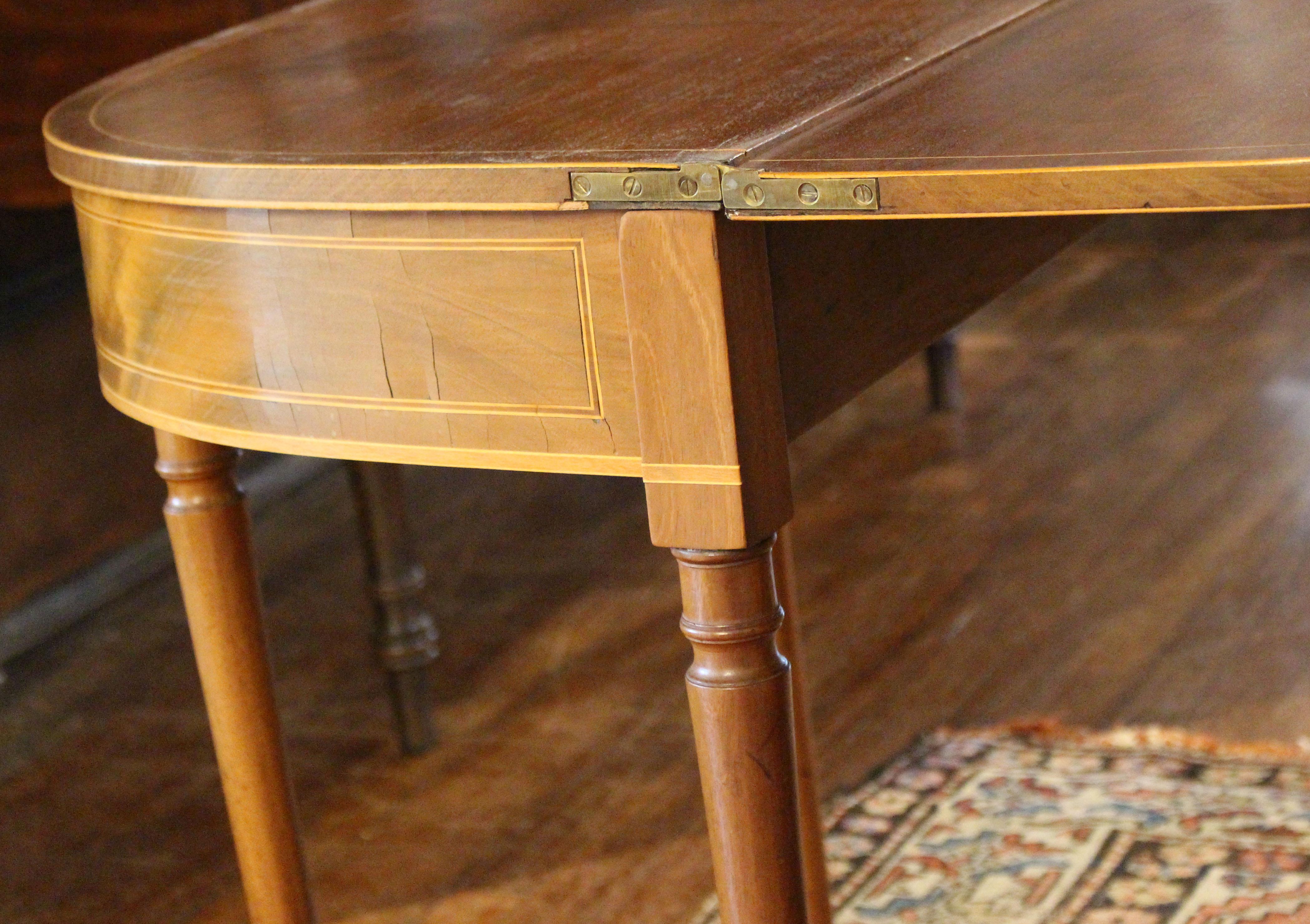 Early 19th Century English Demilune Form Tea Table 3
