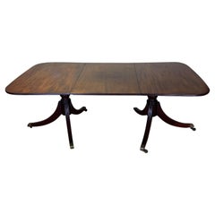 Early 19th Century English Double Pedestal Dining Table