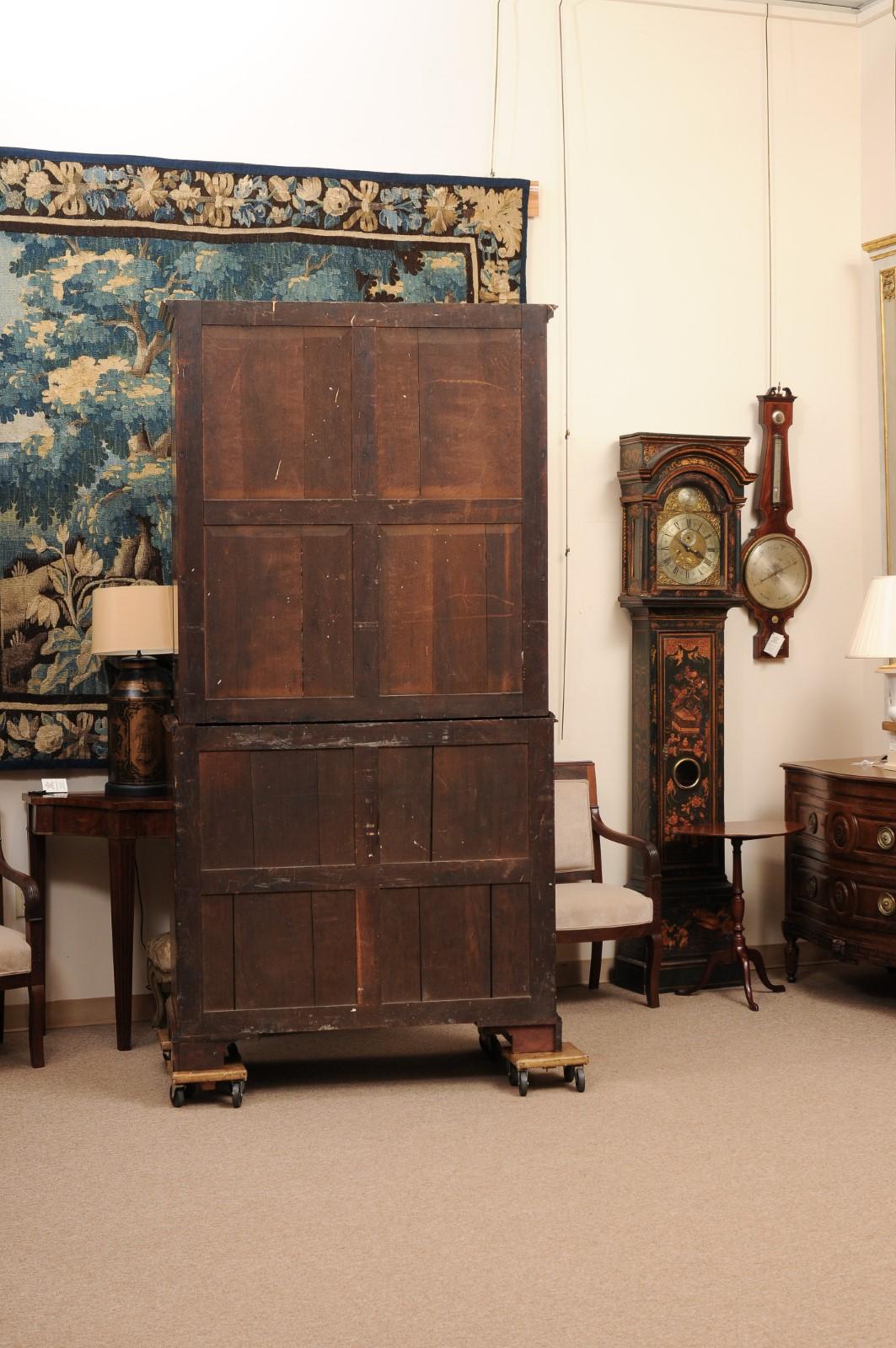 Début du 19ème siècle Anglais George III Fiddleback Mahogany Secretary Bookcase en vente 5