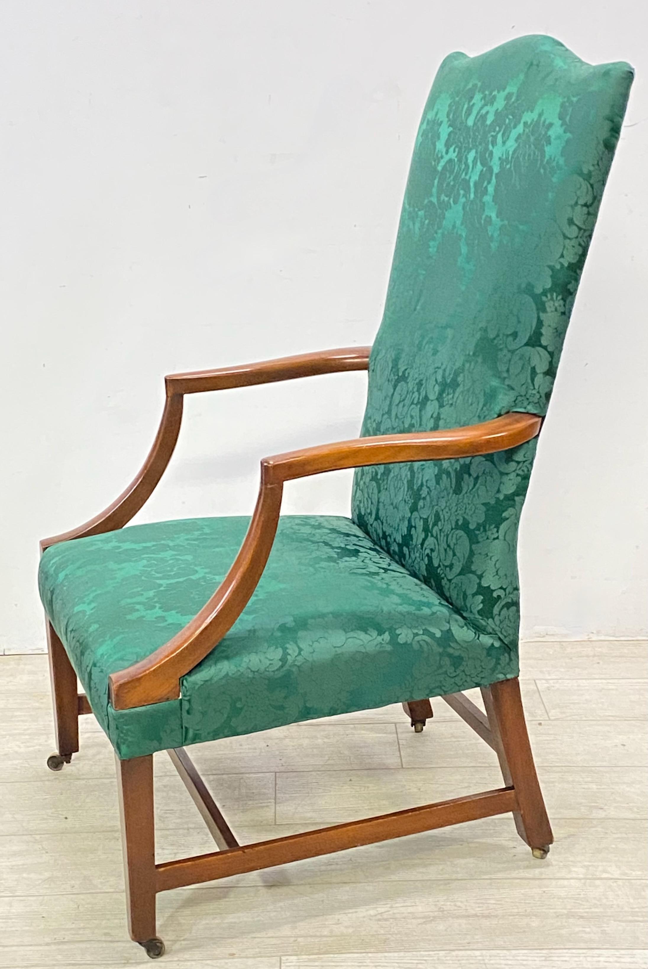Early 19th Century English George III Mahogany Library Armchair Circa 1810 In Good Condition For Sale In San Francisco, CA