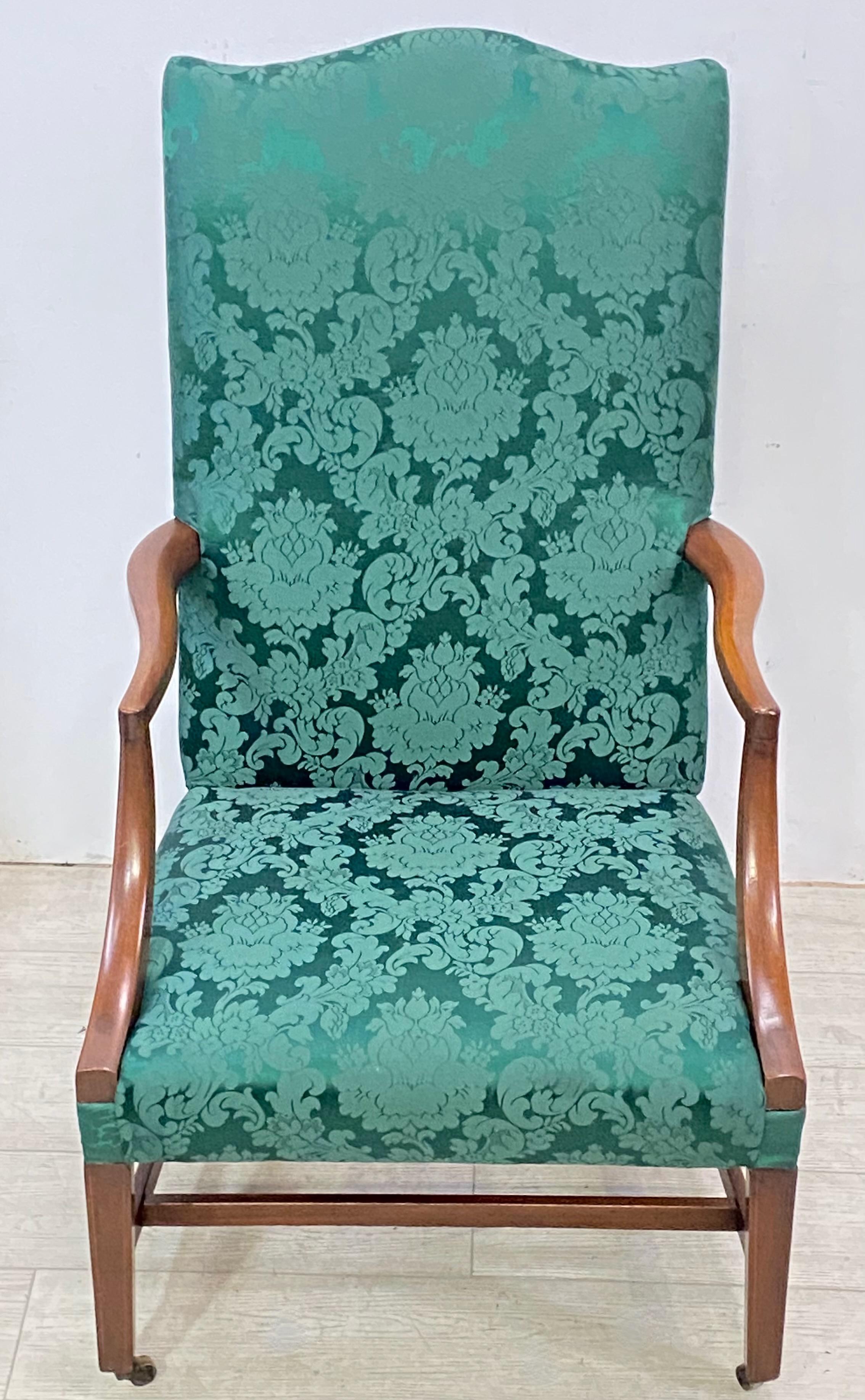 Early 19th Century English George III Mahogany Library Armchair Circa 1810 For Sale 4
