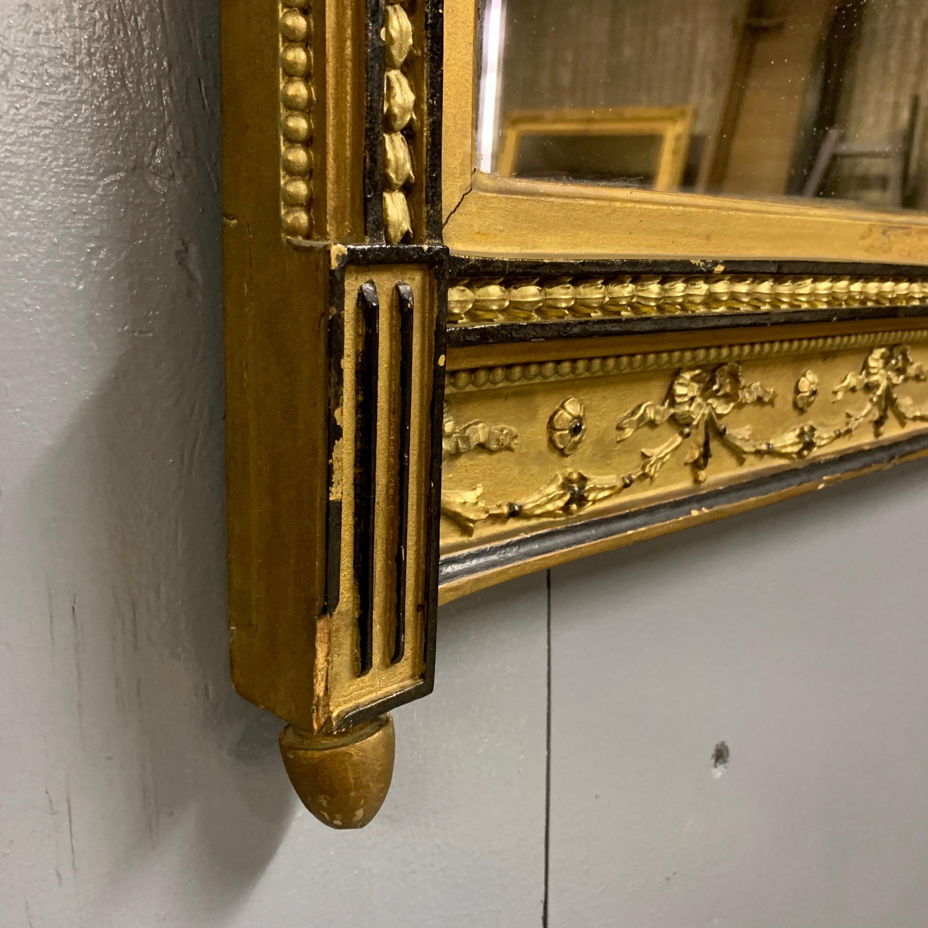 Early 19th Century English Gilt Pier Mirror with Original Mirror Glass 2