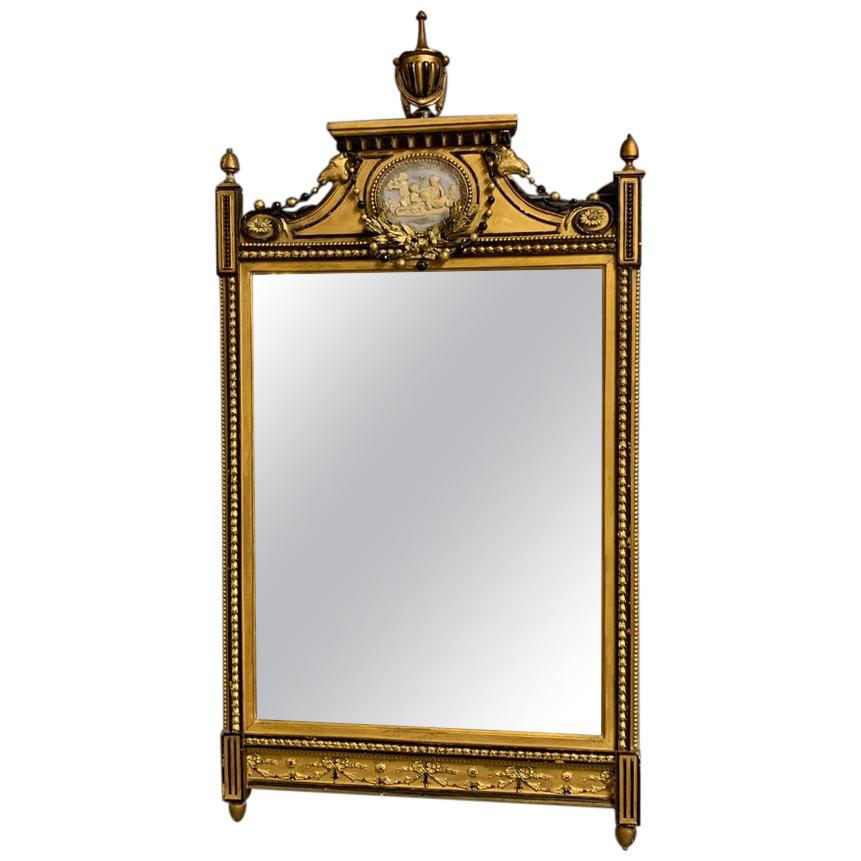 Early 19th Century English Gilt Pier Mirror with Original Mirror Glass