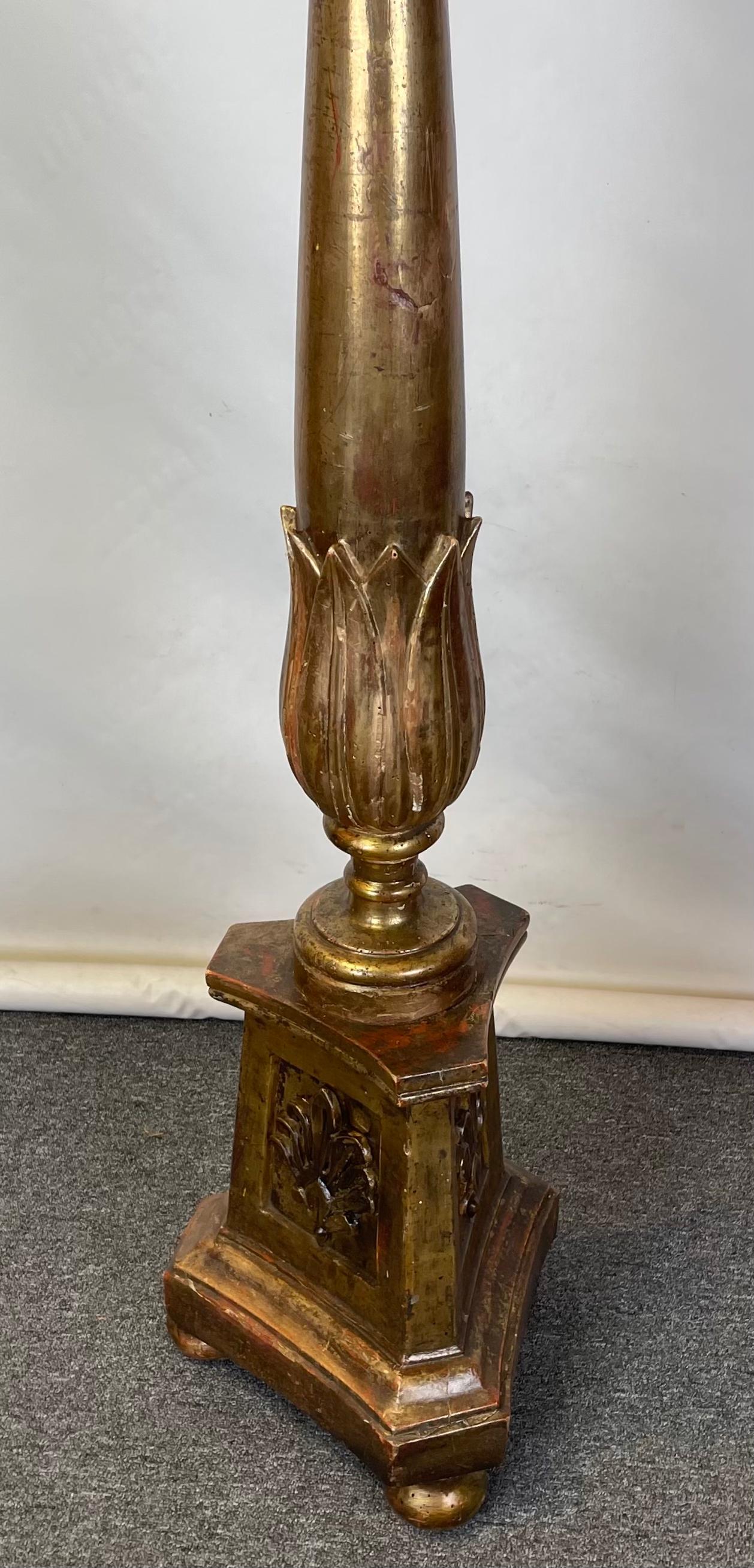Early 19th Century English Gilt Wood Torchiere or Pedestal For Sale at 1stDibs