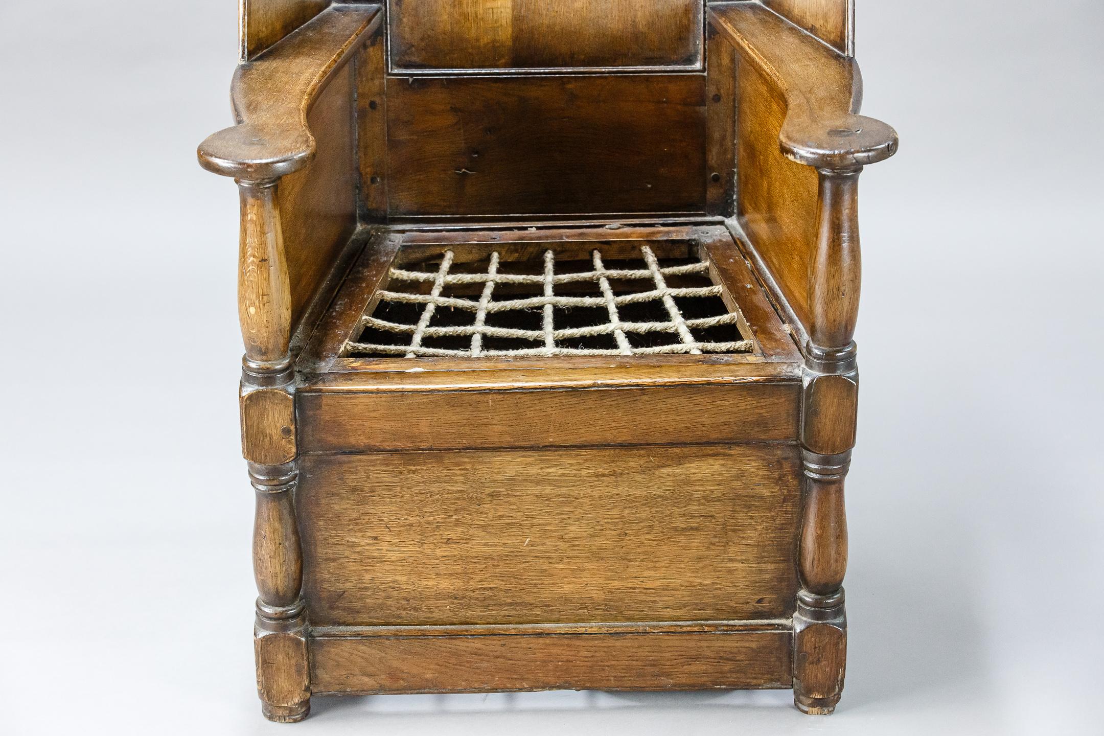 Unusual winged armchair or lambing chair, England Circa 1820.