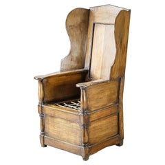 Early 19th Century English Gothic Lambing Chair